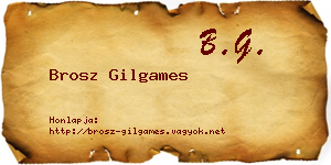 Brosz Gilgames névjegykártya